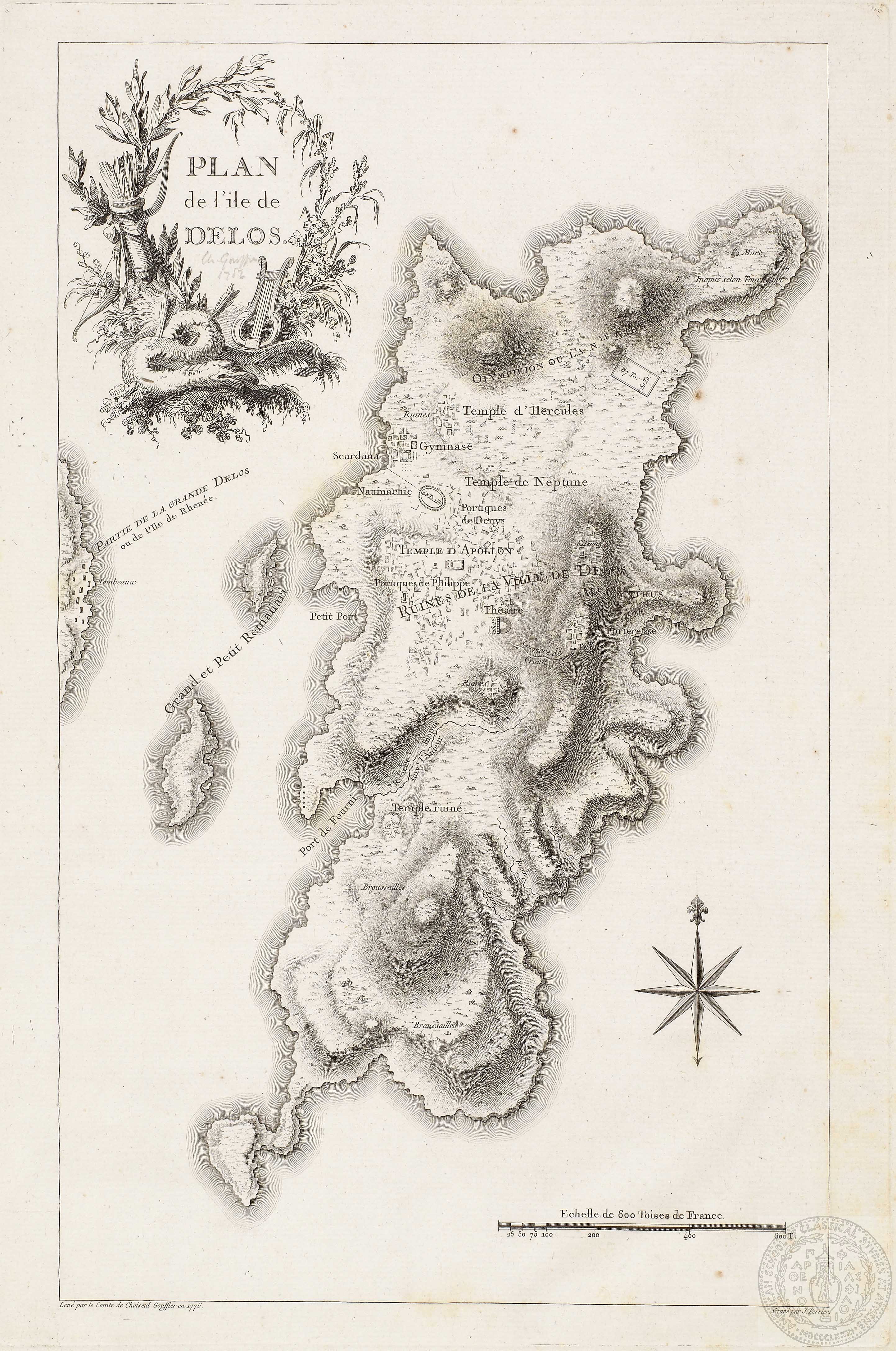 Plan de l' ile de Delos